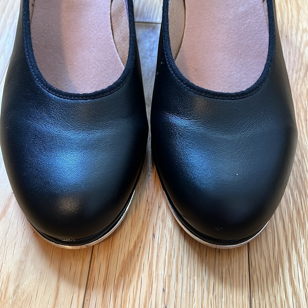 Bloch Matte Black Leather Mary Jane Tap Shoes EUC Size 9 1/2 - Picture 7 of 9